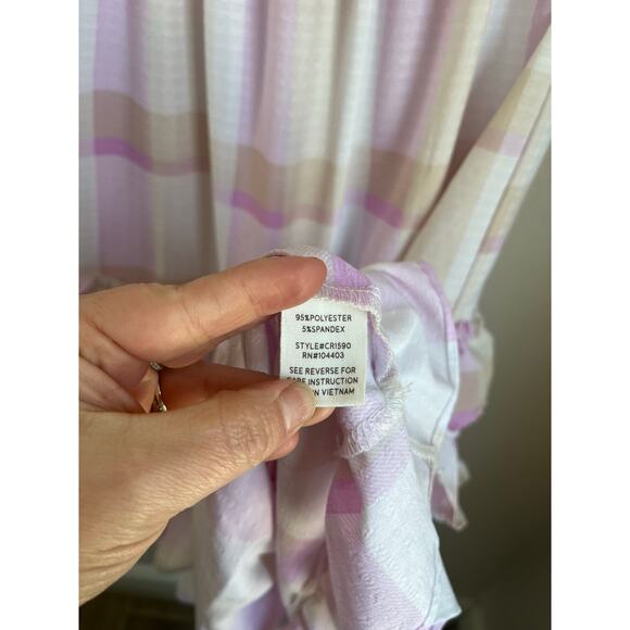 Moon River Gingham Ruffle Maxi Dress Cottagecore Prairie Boho Size S - Picture 6 of 9